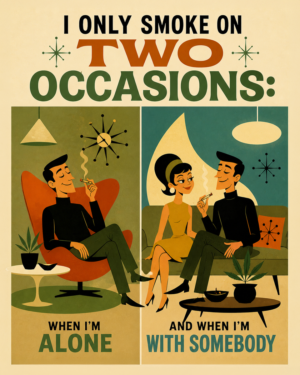 Only Smoke Alone - Marijuana Poster