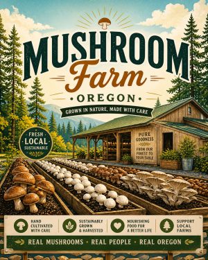Oregon Mushroom Farm  - Agri-Tourism Art Print