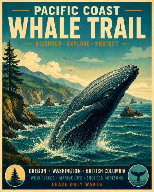Pacific Coast Whale Trail - Coastal Wall Art