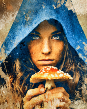 Pagan with an Amanita Mushroom - Aesthetic Art