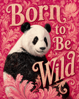 Panda Bear - Born to Be Wild - Wildlife Art Print