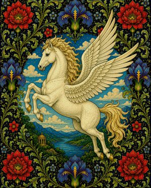 Pegasus - Art Nouveau Fantasy Artwork