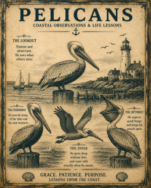 Pelicans - Coastal Nautical Nostalgia