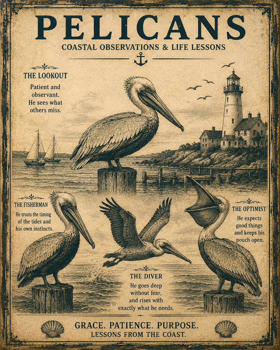 Pelicans - Coastal Nautical Nostalgia
