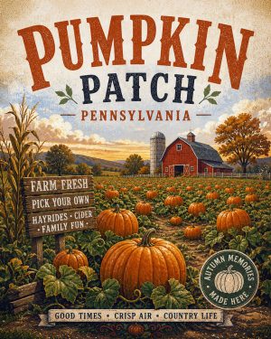 Pennsylvania Pumpkin Patch  - Agri-Tourism Art Print