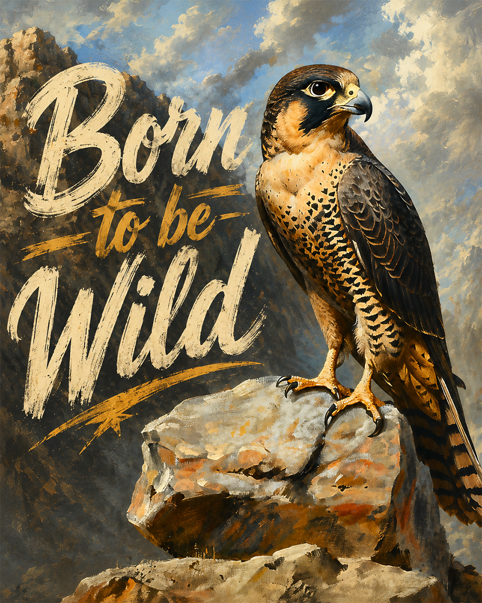 Peregrine Falcon - Born to Be Wild - Wildlife Art Print