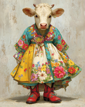 Petunia from South Carolina - Cow Art Print