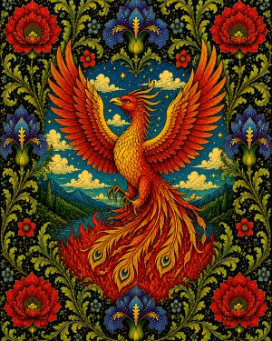 Phoenix - Art Nouveau Fantasy Artwork