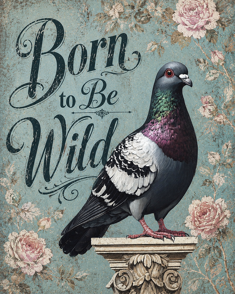 Pigeon - Born to Be Wild - Wildlife Art Print