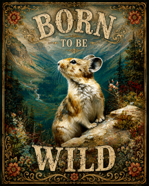 Pika - Born to Be Wild - Wildlife Art Print