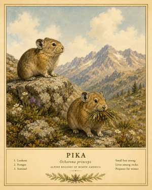 Pika - Vintage Wildlife Art - Antique Nature Illustration