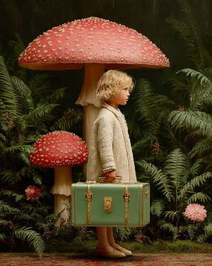 Pixie Waiting to Go by Amanita - Mushroom decor