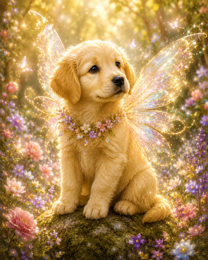 Puppy Fairy - Animal Fairies - Children's Fantasy Artwork
