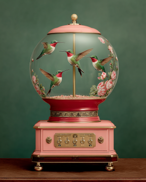 Quirky Hummingbird Dispenser - Humingbird Art Print