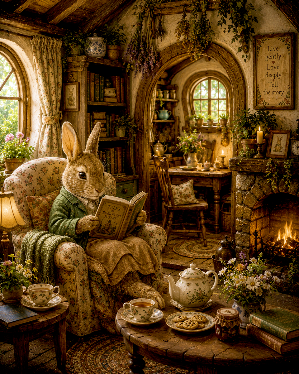 Rabbits Home - Cottagecore Home Decor