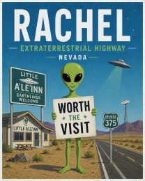 Rachel Nevada - Minimalist Style Alien Worth The Trip Art Print