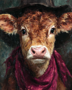 Ralph from Topeka - Cow Art Print