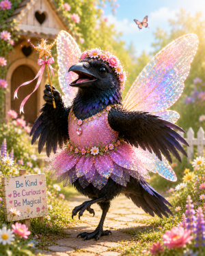 Raven Fairy - Animal Fairies - Children's Fantasy Artwork