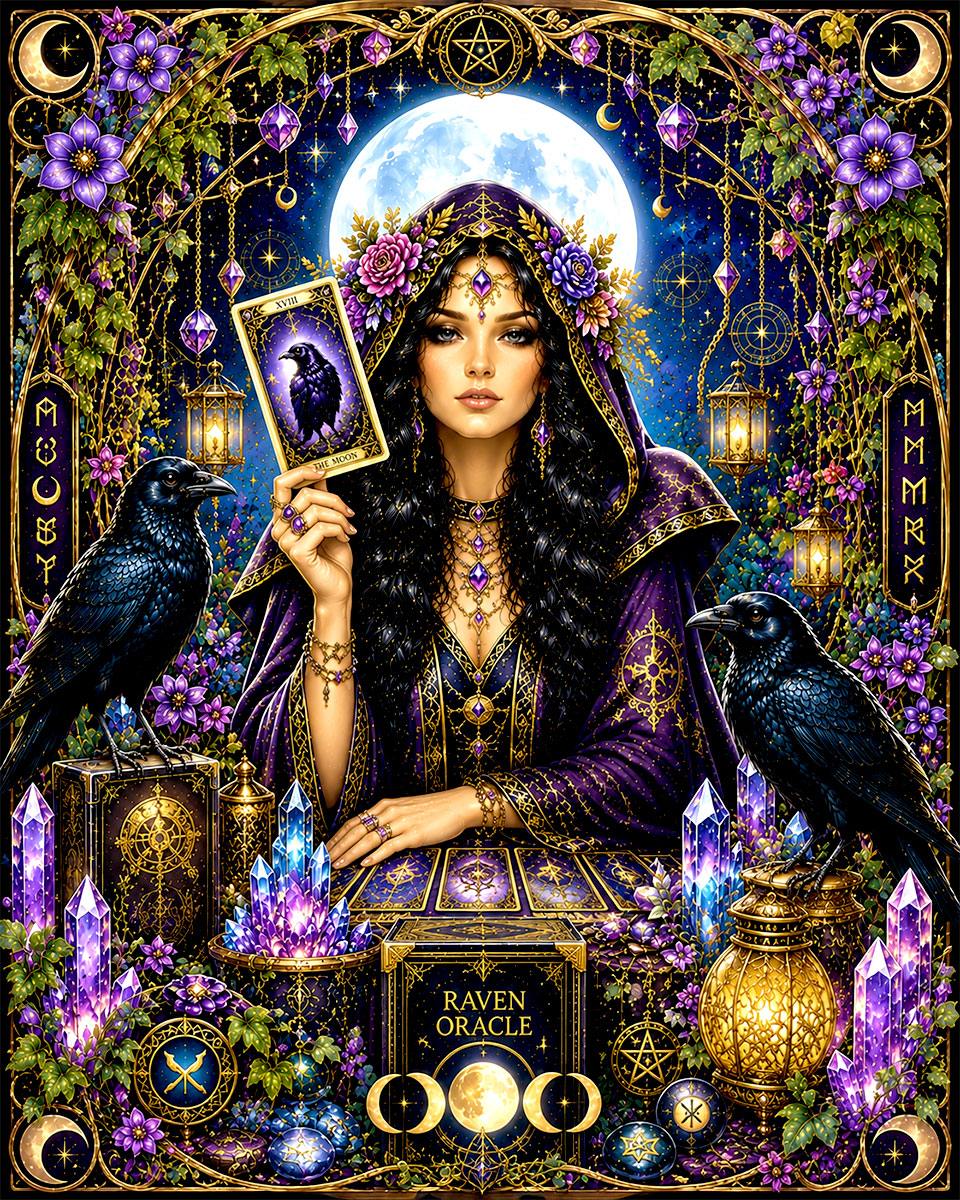 Raven Oracle - Wiccan and Pagan Artwork