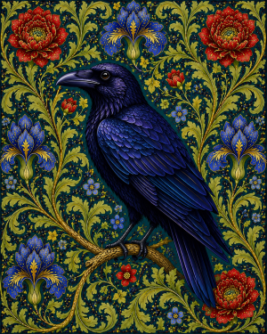 Raven - 19th Century Arts and Crafts Style Art Print
