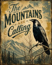 Raven - The Mountains are Calling Art Print