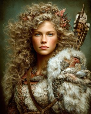 Ready for the Hunt - Freyja the Norse Goddess Art Print