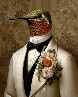 Ready to Greet the Guests - Humingbird Art Print