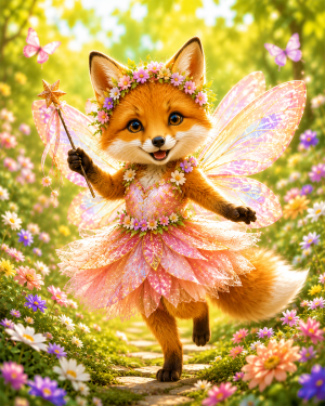 Red Fox Fairy - Animal Fairies - Children's Fantasy Artwork