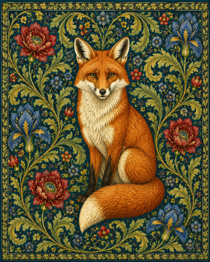 Red Fox - 19th Century Arts and Crafts Style Art Print