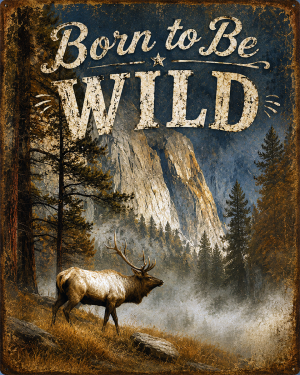 Roaming Elk - Born to Be Wild - Wildlife Art Print