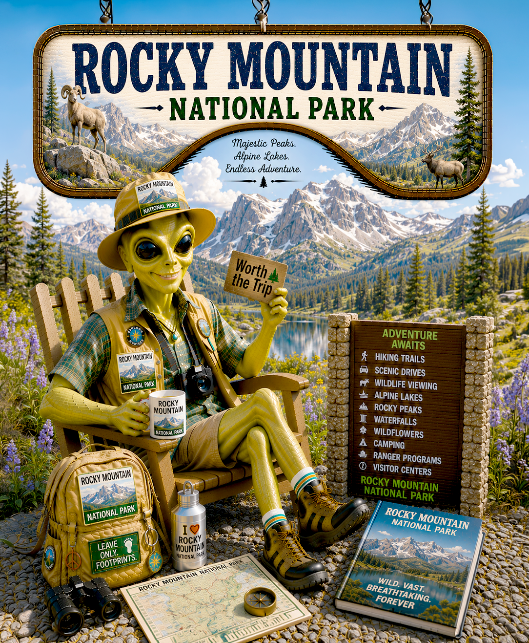 Rocky Mountain National Park Souvenir Art Print