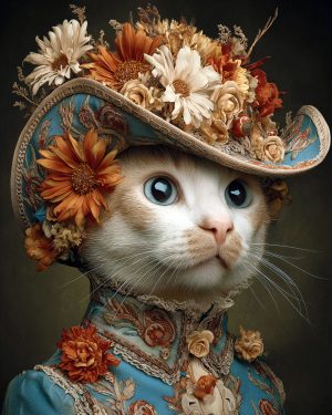 Rosalita from Tucson - Cats in Hats Art Print