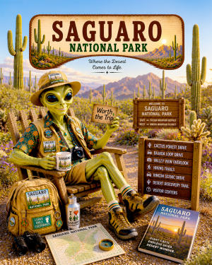 Saguaro National Park Souvenir Art Print