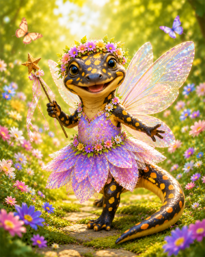 Salamander Fairy - Animal Fairies - Children's Fantasy Artwork