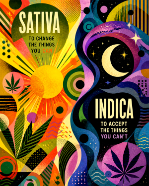 Sativa Indica Abstract - Marijuana Poster