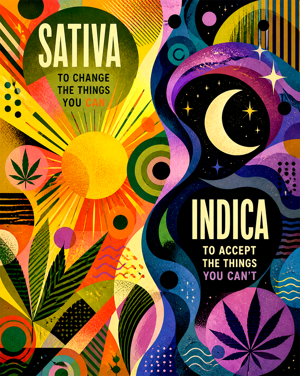 Sativa Indica Abstract - Marijuana Poster
