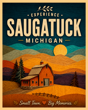 Saugatuck Michigan - Red Barn Agri-Tourism Art Print