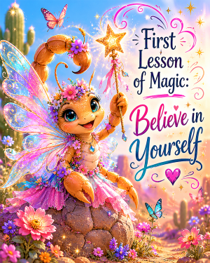 Scorpion Fairy - Believe in Yourself - Animal Fairies - Children's Fantasy Artwork