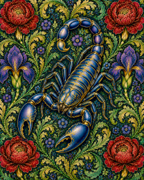 Scorpion - 19th Century Arts and Crafts Style Art Print