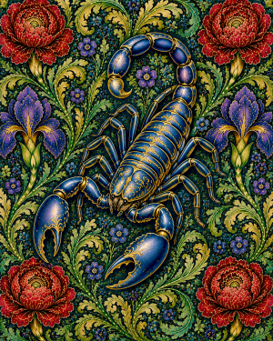 Scorpion - 19th Century Arts and Crafts Style Art Print