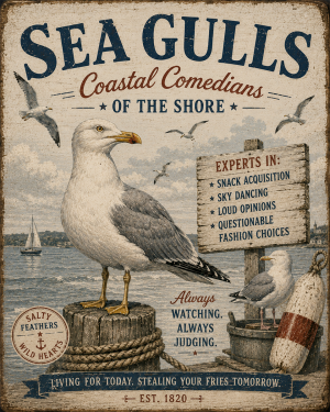 Seagulls - Coastal Nautical Nostalgia