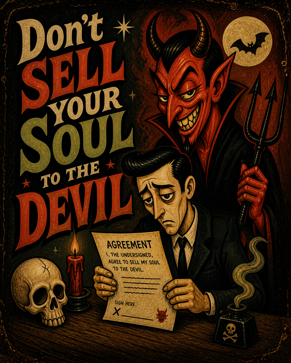 Sell Your Soul Lowbrow - Psychedelic - Marijuana Poster