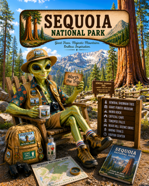 Sequoia National Park Souvenir Art Print