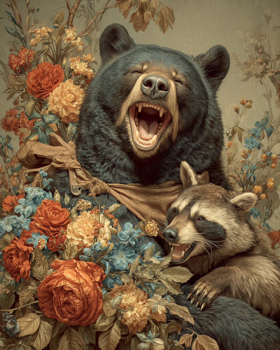 Sharing a Joke with a Raccoon