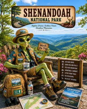 Shenandoah National Park Souvenir Art Print