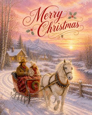 Sleigh Ride - Christmas Art Prints
