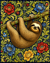 Sloth - 19th Century Arts and Crafts Style Art Print