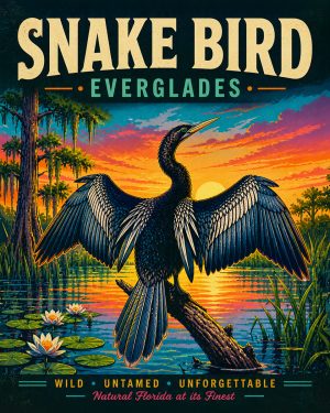 Snake Bird - Everglades National Park Art Print