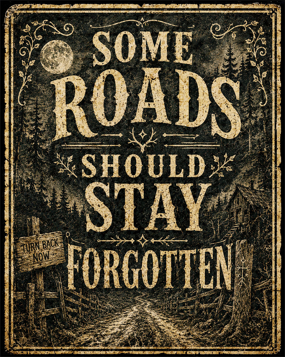 Some Roads Should Stay Hidden - Folk Horror - Appalachian Gothic Art Print