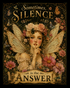Sometimes Silence is the Answer - Fairy Art Print